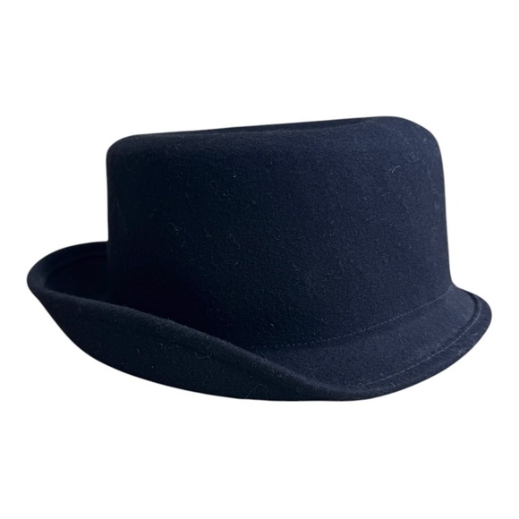 J. Crew Accessories - J Crew Black Wool Fedora Cloche Hat Womens One Size